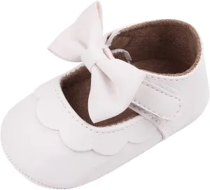 Baby Infant Boy Girl Sandals Shoes Outdoor First Walkers Soft Anti-Slip Rubber Sole Prewalker Casual (White, 6 Toddler)