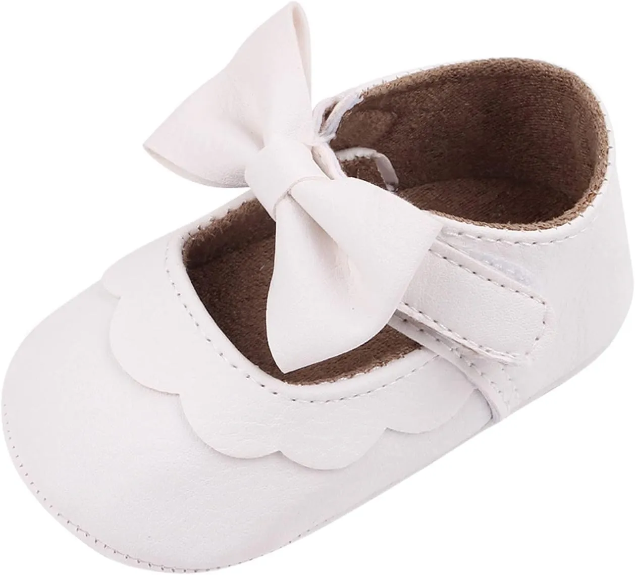 Baby Infant Boy Girl Sandals Shoes Outdoor First Walkers Soft Anti-Slip Rubber Sole Prewalker Casual (White, 6 Toddler)