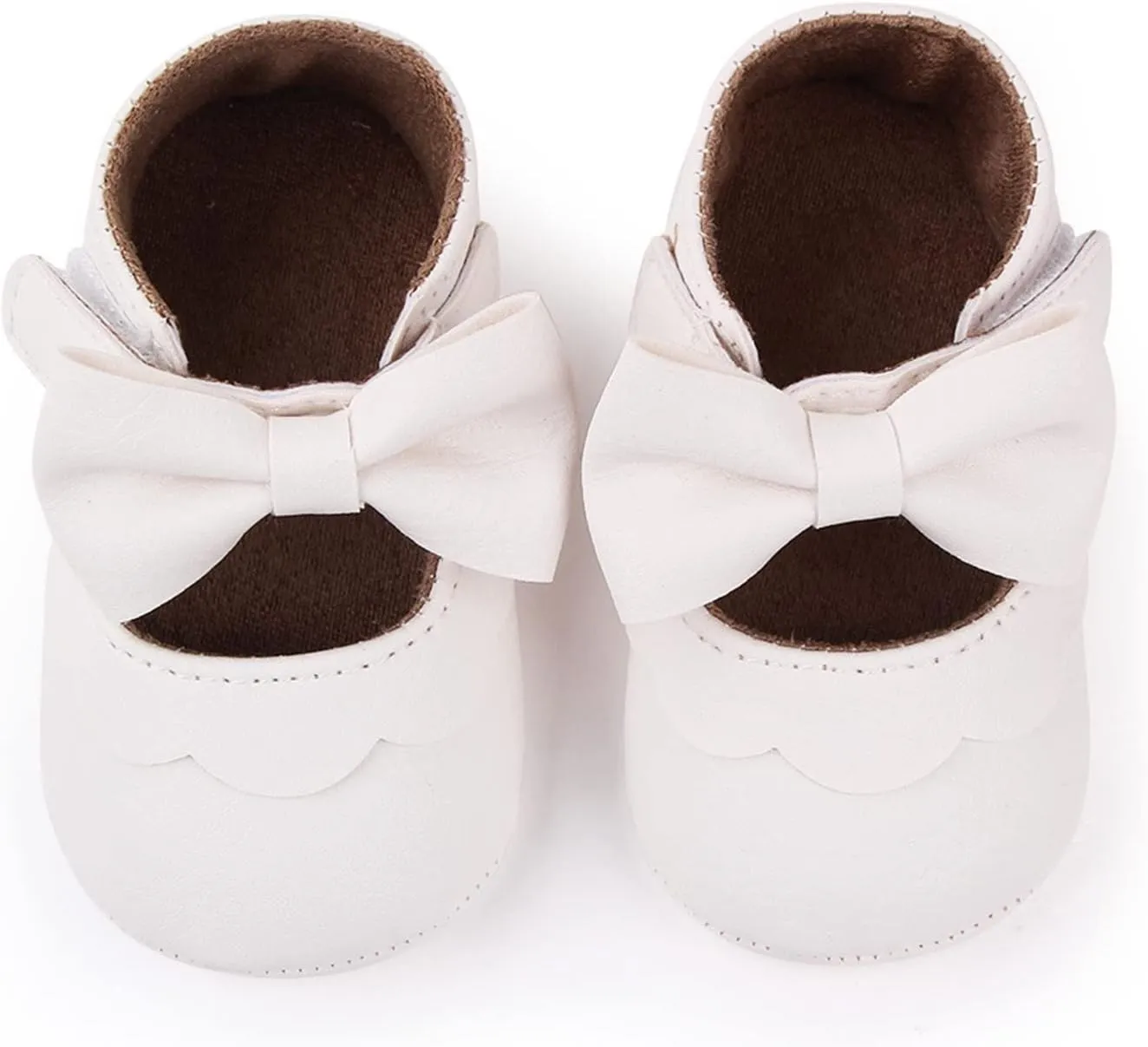 Baby Infant Boy Girl Sandals Shoes Outdoor First Walkers Soft Anti-Slip Rubber Sole Prewalker Casual (White, 6 Toddler)