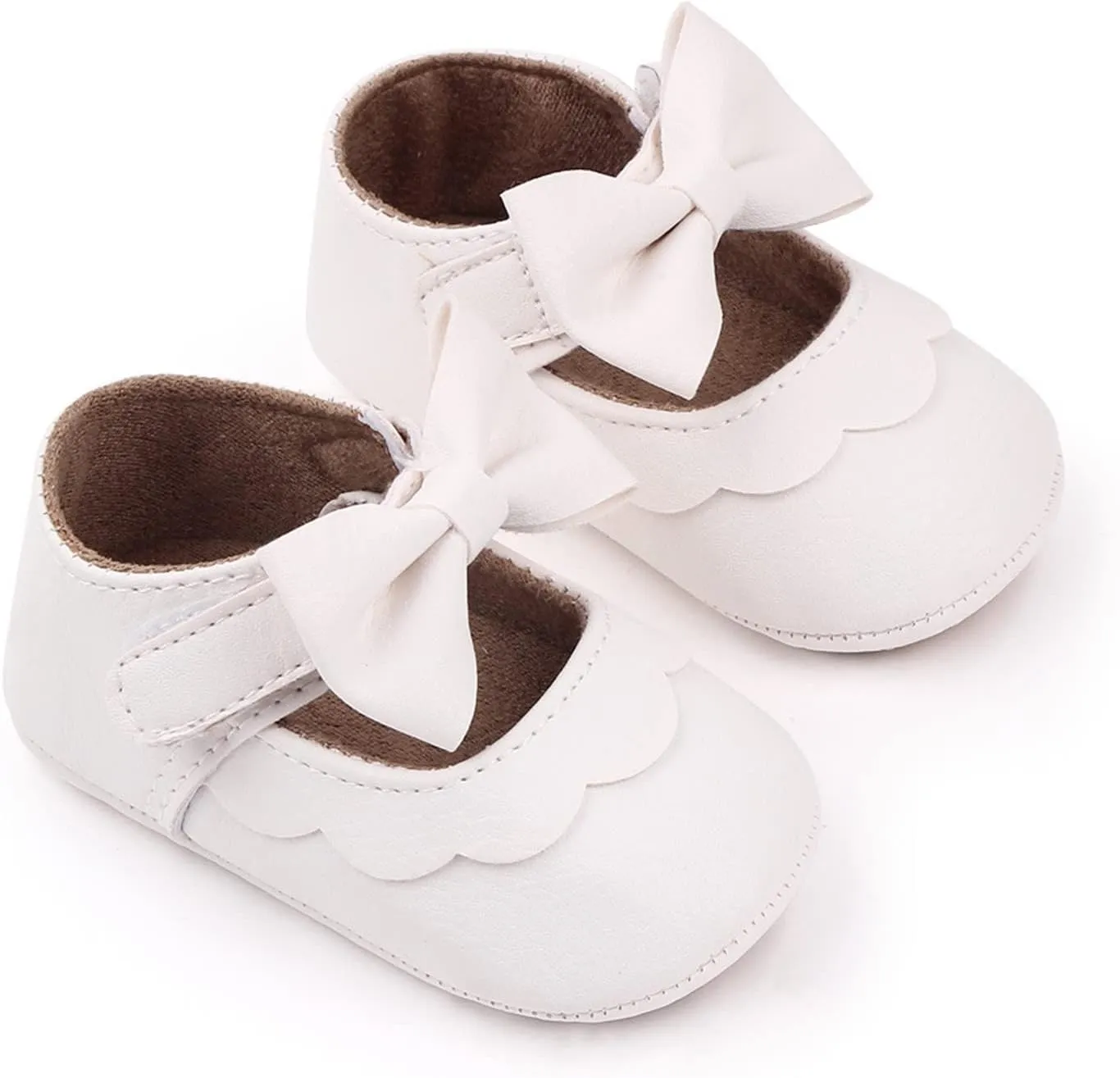 Baby Infant Boy Girl Sandals Shoes Outdoor First Walkers Soft Anti-Slip Rubber Sole Prewalker Casual (White, 6 Toddler)
