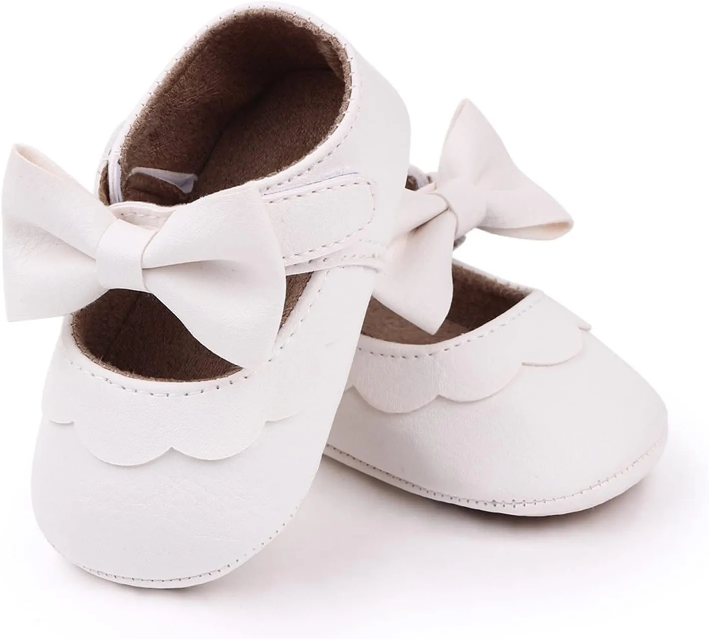 Baby Infant Boy Girl Sandals Shoes Outdoor First Walkers Soft Anti-Slip Rubber Sole Prewalker Casual (White, 6 Toddler)