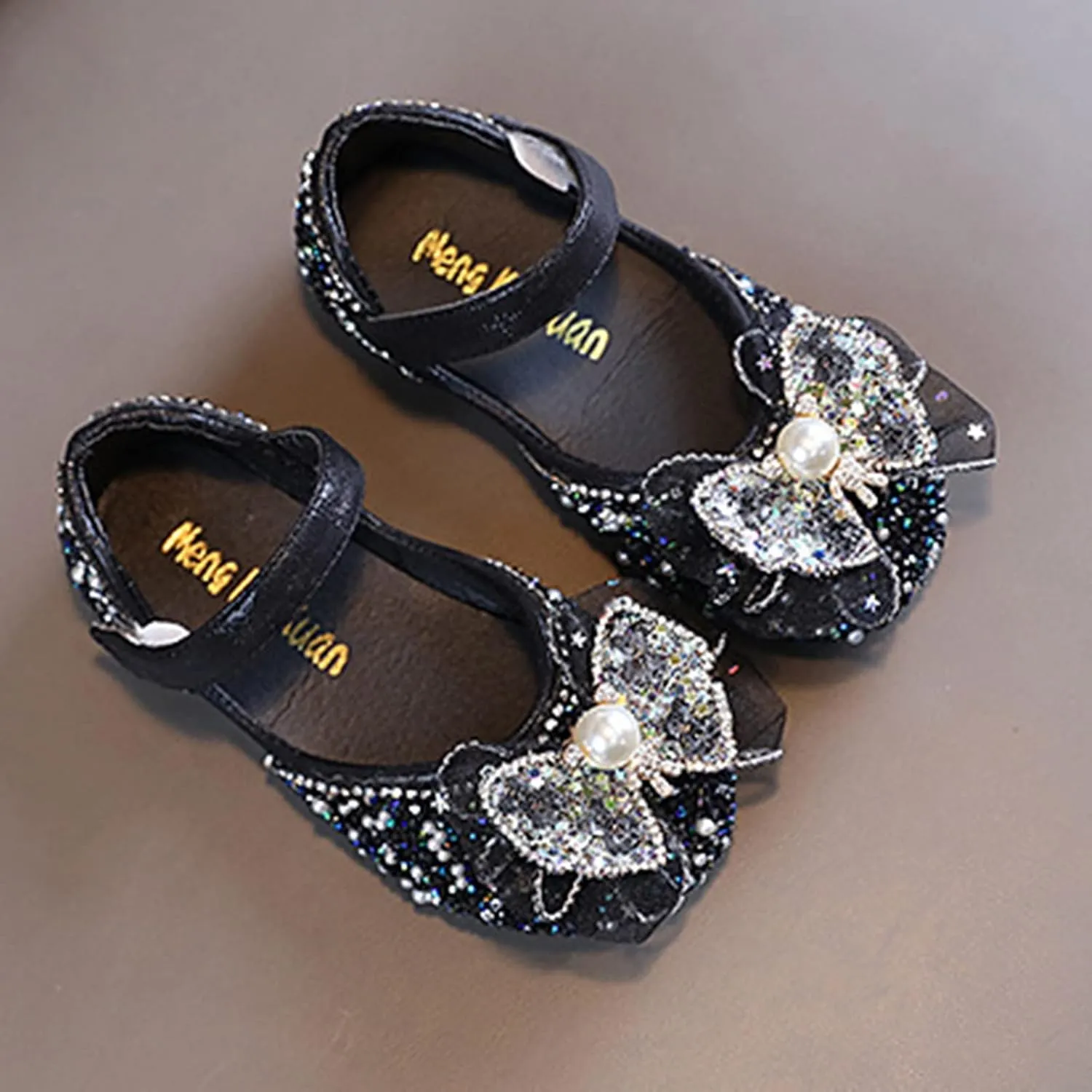 Baby Kids Princess Dress Fashion Autumn Toddler And Girls Casual Shoes Thick Sole Leather Shoes Leather Soft Closed Toe