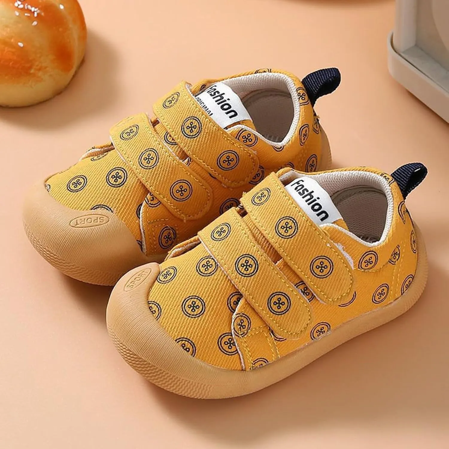 Baby Leopard Platform Canvas Shoes Unisex Boys Girls First Walking Shoes, Infant Non Slip Soft Sole Casual Sneaker