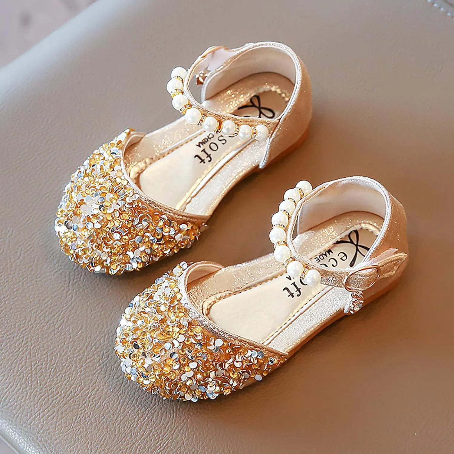 Baby Princess Sandals 2024 Fashion Shoes Bowknot Kids Shoes Single Baby Girls Bling Sandals Crystal Pearl Sandals