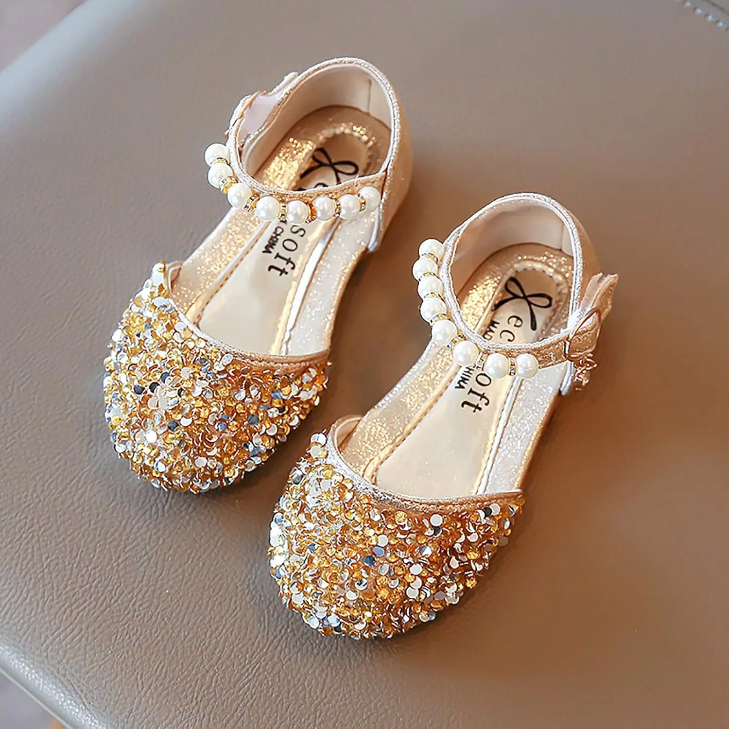 Baby Princess Sandals 2024 Fashion Shoes Bowknot Kids Shoes Single Baby Girls Bling Sandals Crystal Pearl Sandals