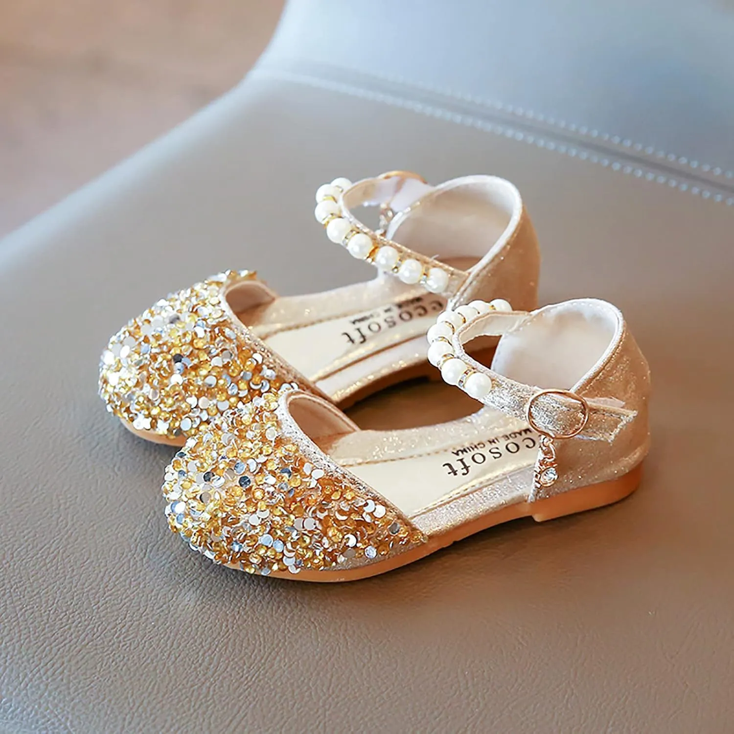 Baby Princess Sandals 2024 Fashion Shoes Bowknot Kids Shoes Single Baby Girls Bling Sandals Crystal Pearl Sandals