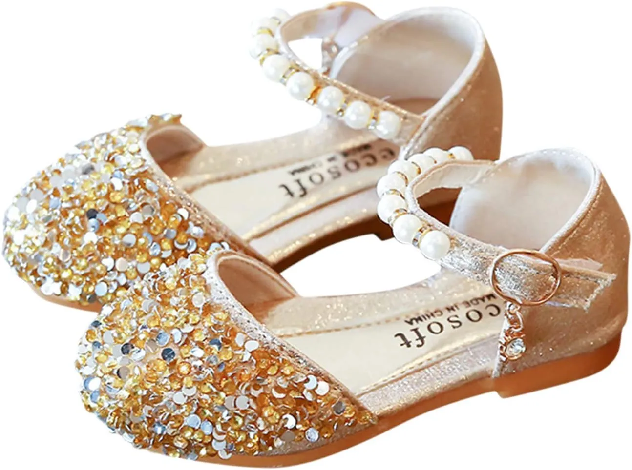 Baby Princess Sandals 2024 Fashion Shoes Bowknot Kids Shoes Single Baby Girls Bling Sandals Crystal Pearl Sandals