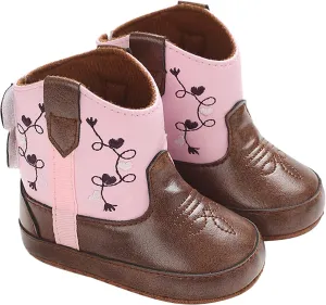 Baby Rubber Boots Leather Western Boots Cowboy Bootie Soft Sole Non Slip Shoes for Baby Infant Toddler Boys Booties