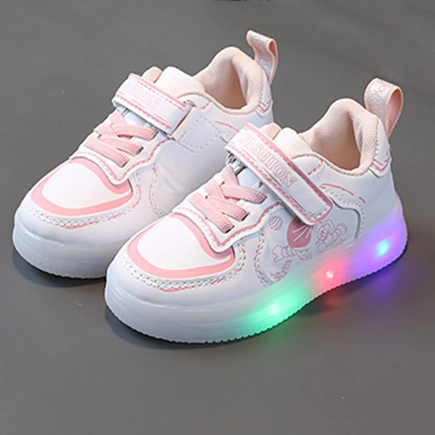 Baby Shoes Children Shoes LED Lighting Casual Shoes Boys Girls Students White Cute Soft Sole Sport 9t Girls Shoes