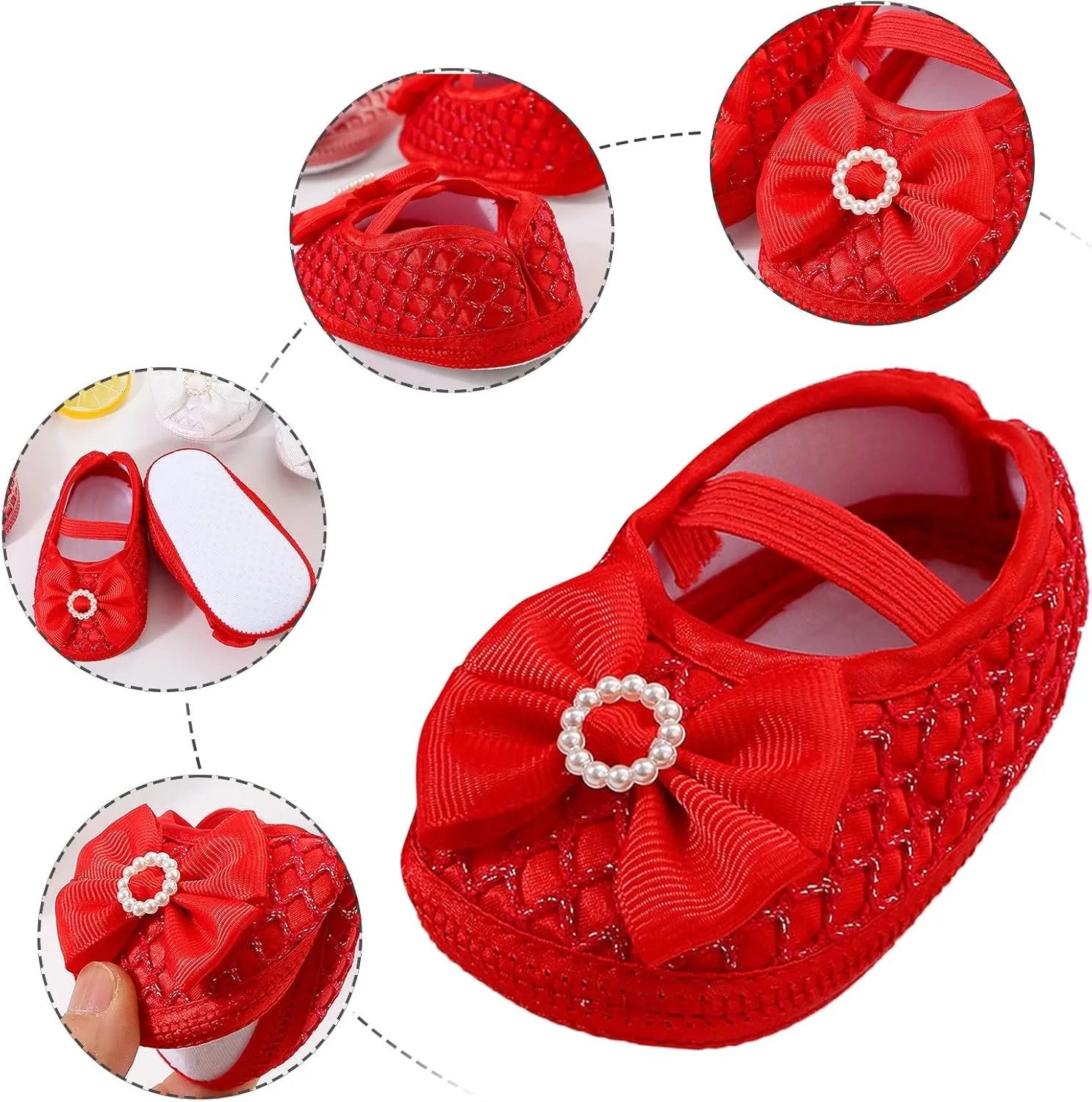 Baby Shoes Fashion Soft Sole Toddler Shoes Pearl Dress Flower Princess Shoes Toddler Shoes 6 Toddler Shoes