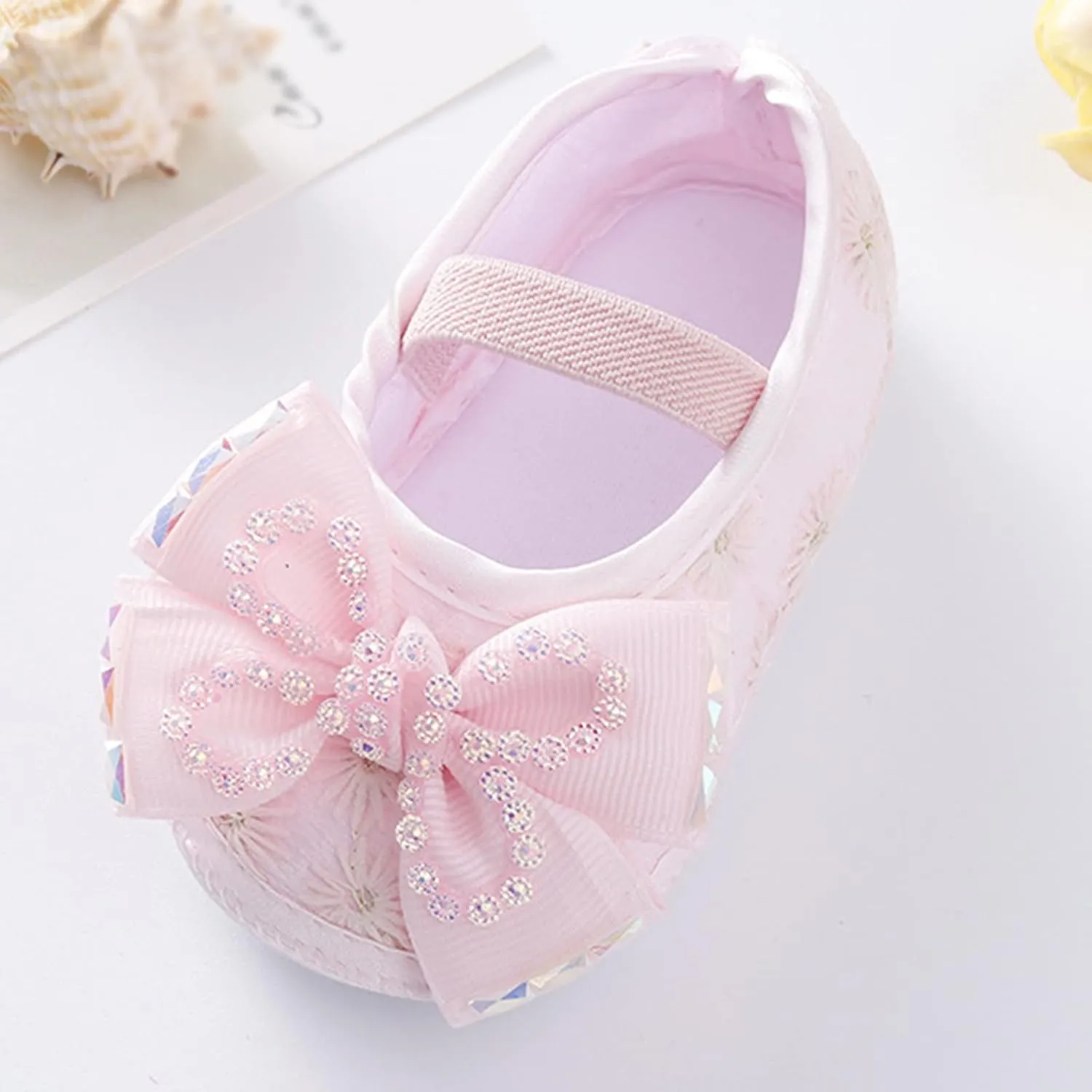 Baby Shoes Fashion Soft Sole Toddler Shoes Pearl Dress Flower Princess Shoes Toddler Shoes Infant Crib Shoes