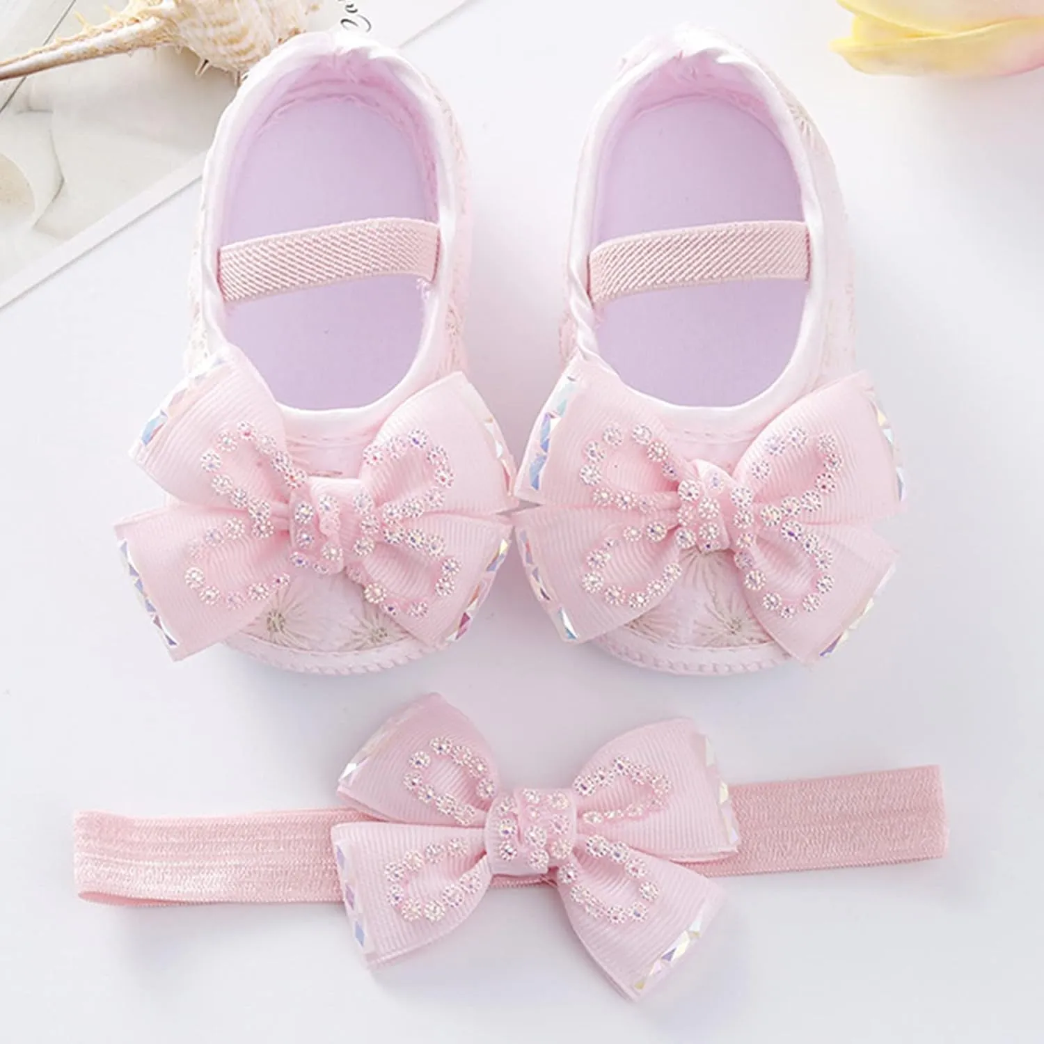 Baby Shoes Fashion Soft Sole Toddler Shoes Pearl Dress Flower Princess Shoes Toddler Shoes Infant Crib Shoes