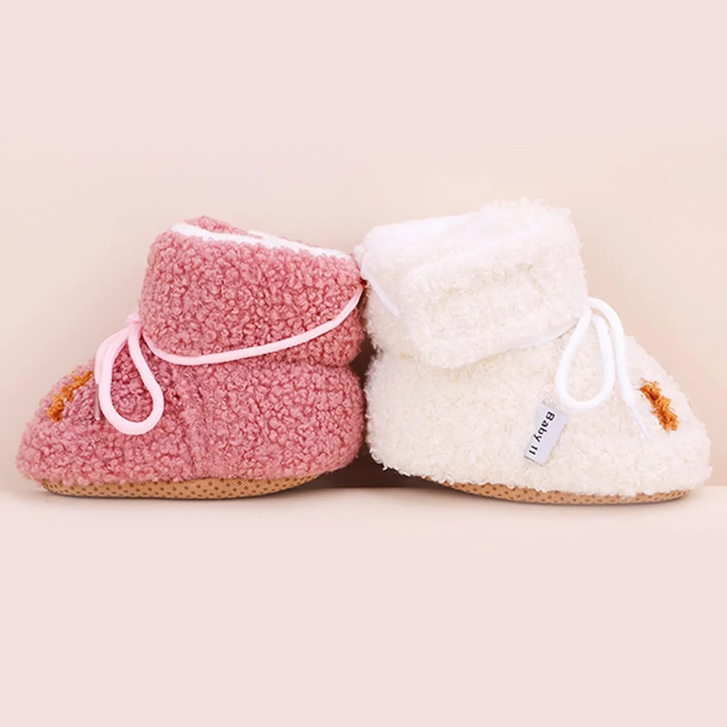 Baby Shoes Toddler Boots Soft Bottom Toddler Shoes Plus Velvet Thick Non Slip Large Cotton Shoes Girls Boots