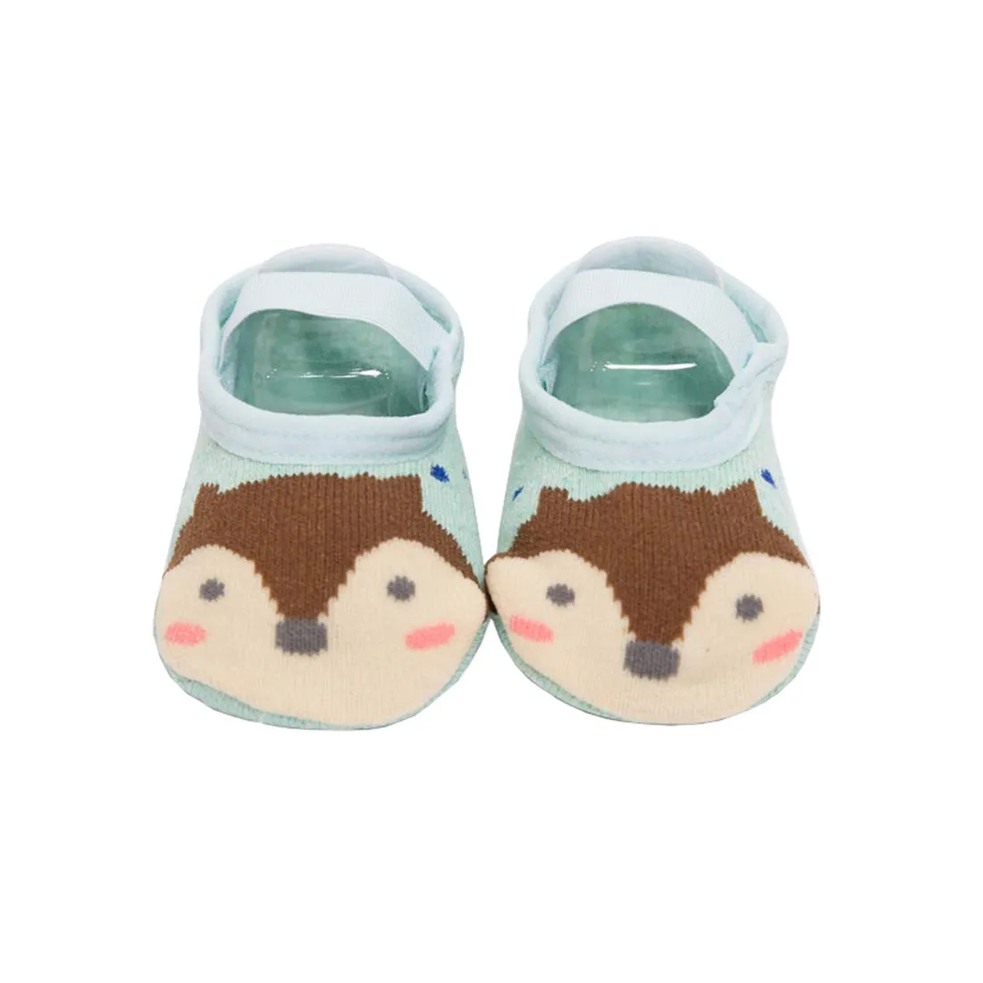 Baby Socks 4 Pairs Anti-Slip Gripper Socks for 12-36 Months Boys Girls, Non-Skid Infant Toddler Walking with Cartoon Design, Soft Cotton Crew & Ankle