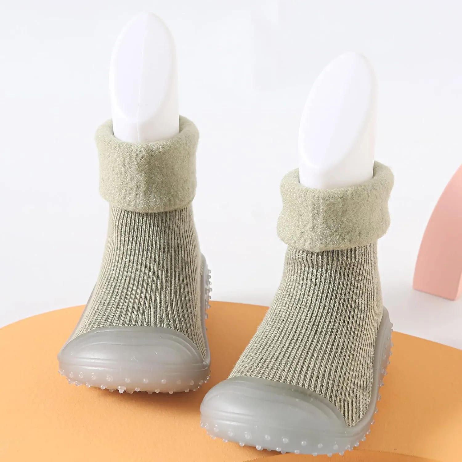 Baby Socks Shoes Soft Soles Spring and Winter Walking Early Education Baby Snow Shoes Socks Solid Color 6c Girls Shoes
