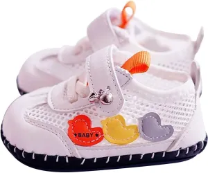 Baby Toddler Sandals Infant Girls Boys Shoes Mesh Outdoor First Walkers Soft Sole Flat Shoes Summer (Beige, 5 Infant)