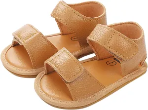 Baby Toddler Sandals Infant Girls Boys Shoes Prewalkers Athletic Soft Sole Flat Shoes Casual Summer (Coffee, 4 Infant)