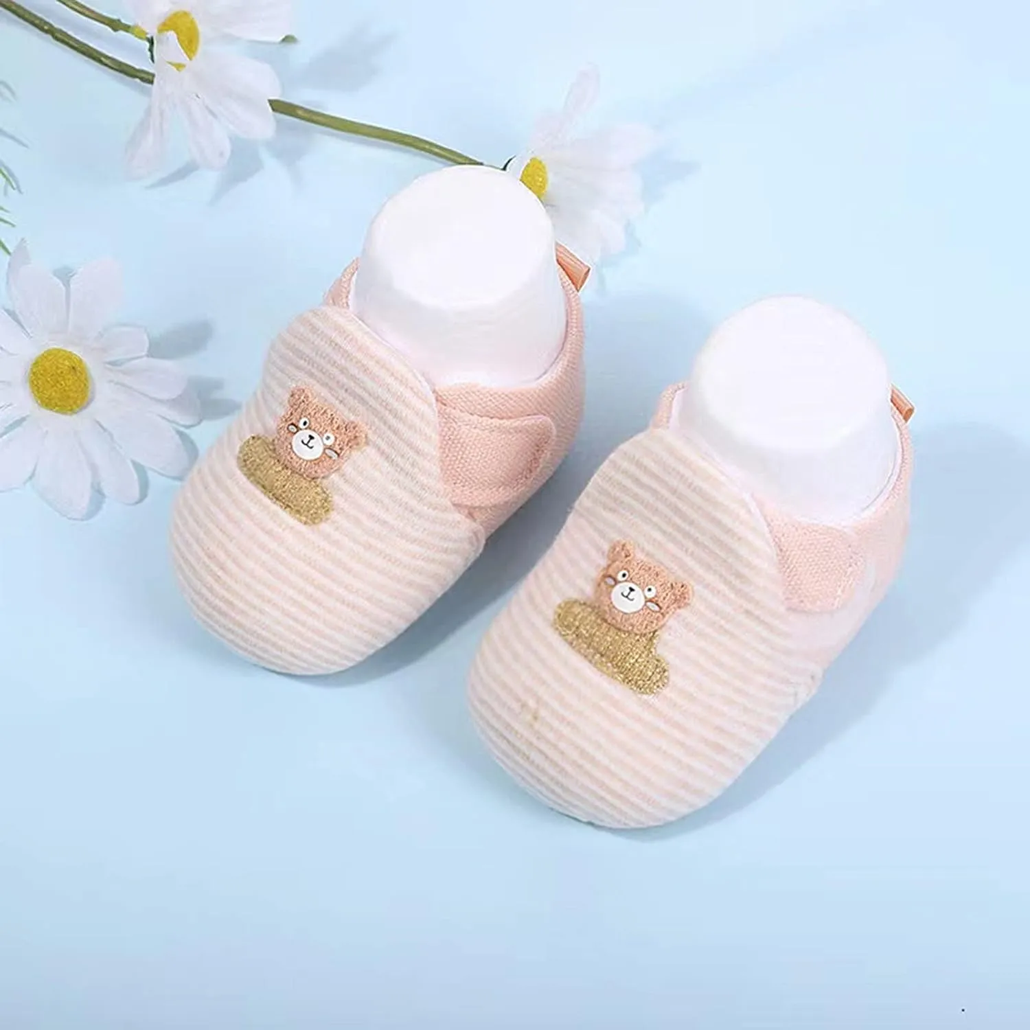 Baby Velvet Crib Shoes Infant Toddler Floor Breathable Lightweight Cotton Plus Warm Soft Sole Cartoon Indoor Shoes