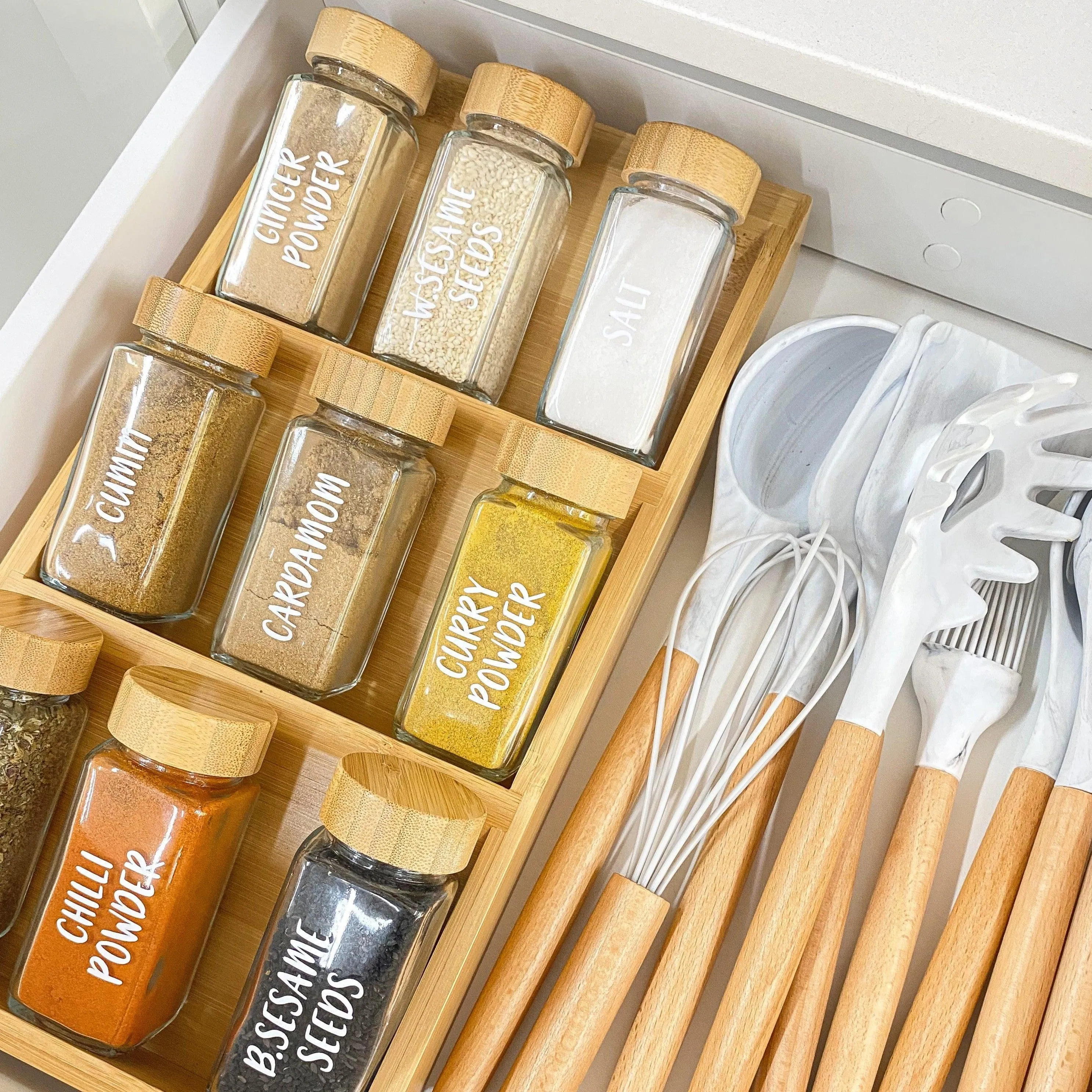 Bamboo Shaker Spice Jars - 125ml