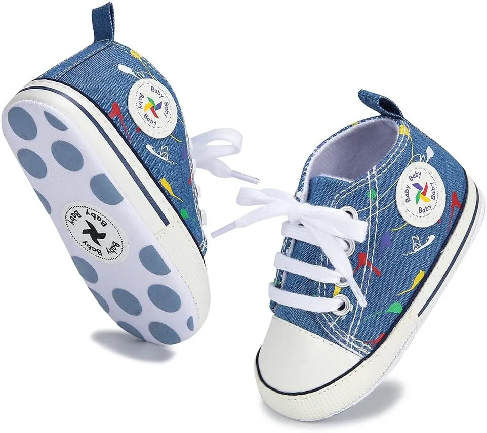 BEIDI Baby Girl Boy Shoes 0-18 Months,Infant Unique Essentials Gifts,Unisex Newborn Doll Slip-on Soft Sole High-top Frist Walking Sneakers