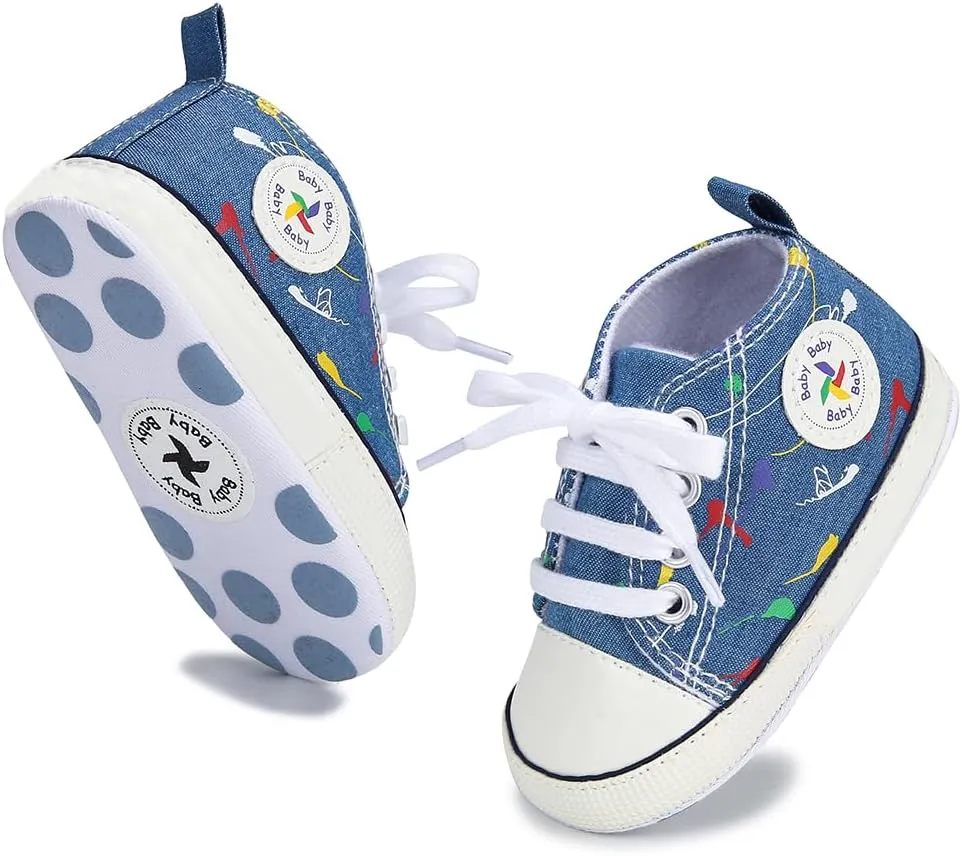 BEIDI Baby Girl Boy Shoes 0-18 Months,Infant Unique Essentials Gifts,Unisex Newborn Doll Slip-on Soft Sole High-top Frist Walking Sneakers