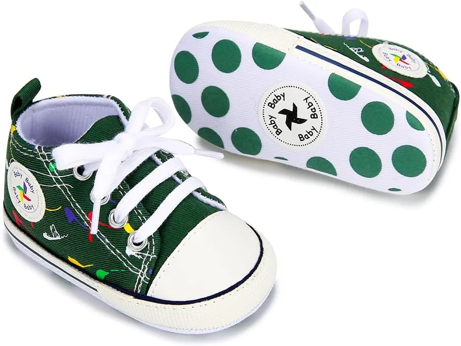 BEIDI Baby Girl Boy Shoes 0-18 Months,Infant Unique Essentials Gifts,Unisex Newborn Doll Slip-on Soft Sole High-top Frist Walking Sneakers