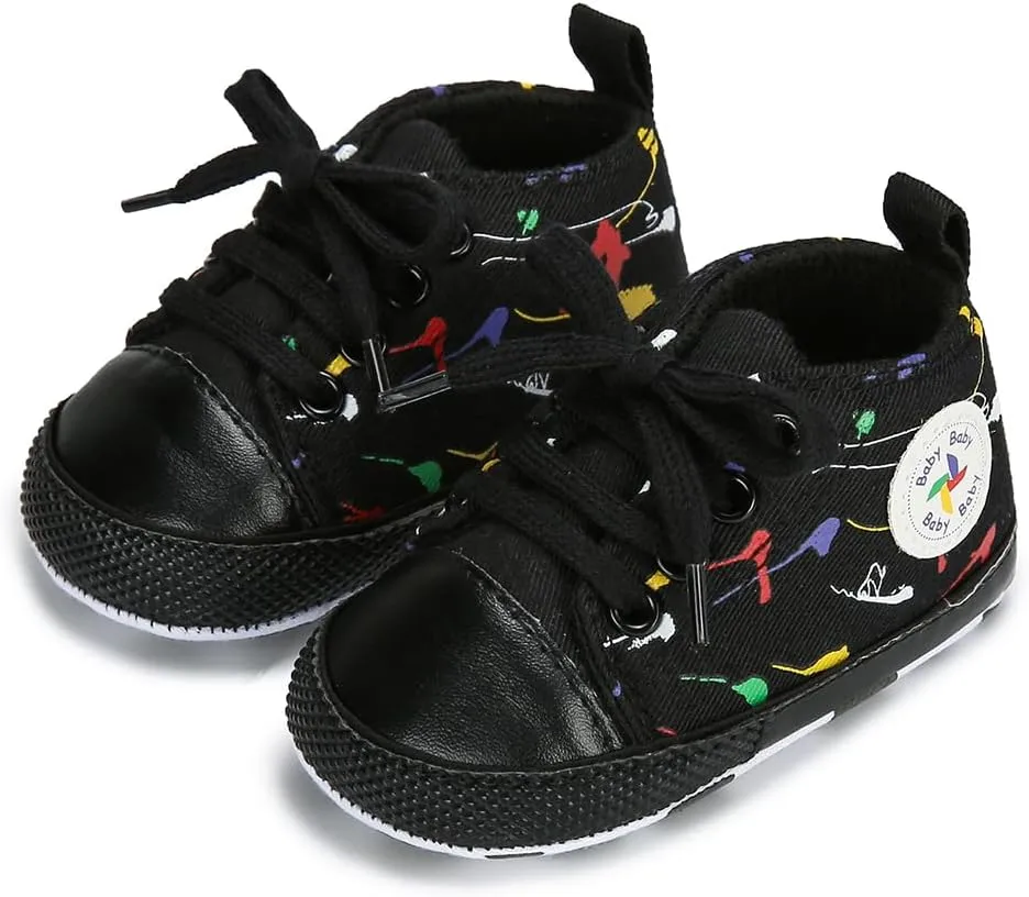 BEIDI Baby Girl Boy Shoes 0-18 Months,Infant Unique Essentials Gifts,Unisex Newborn Doll Slip-on Soft Sole High-top Frist Walking Sneakers