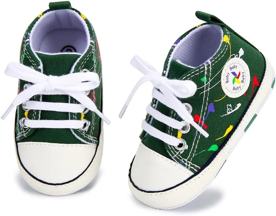 BEIDI Baby Girl Boy Shoes 0-18 Months,Infant Unique Essentials Gifts,Unisex Newborn Doll Slip-on Soft Sole High-top Frist Walking Sneakers