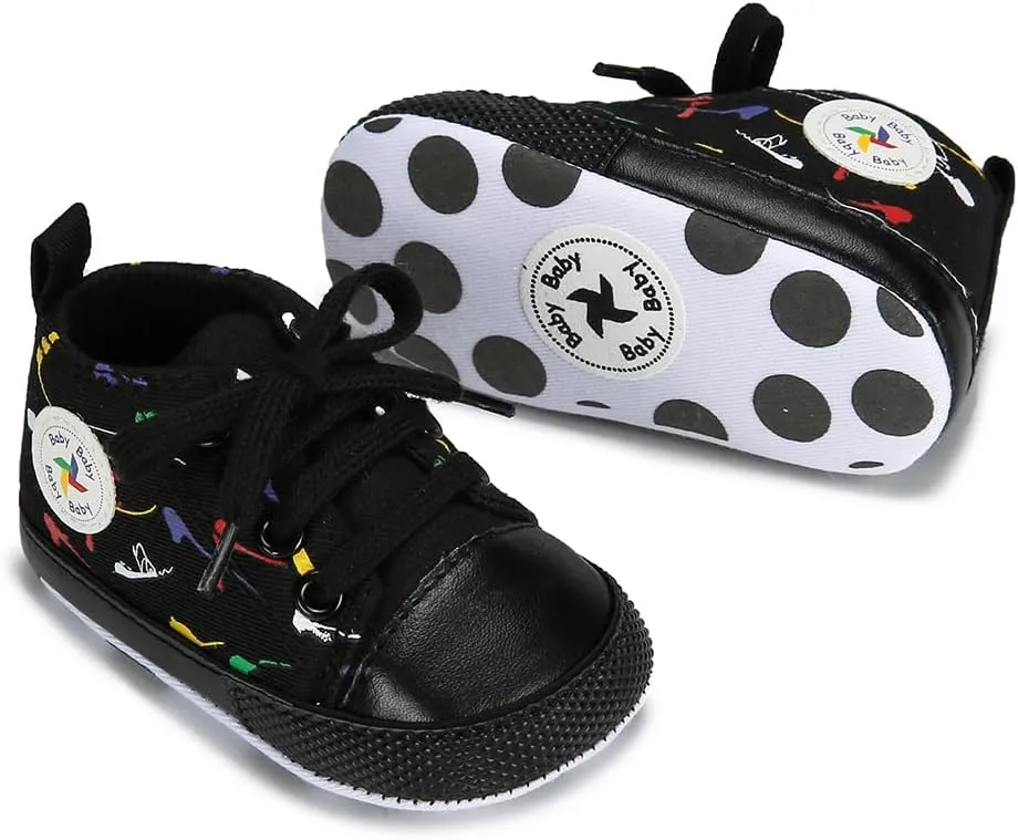 BEIDI Baby Girl Boy Shoes 0-18 Months,Infant Unique Essentials Gifts,Unisex Newborn Doll Slip-on Soft Sole High-top Frist Walking Sneakers
