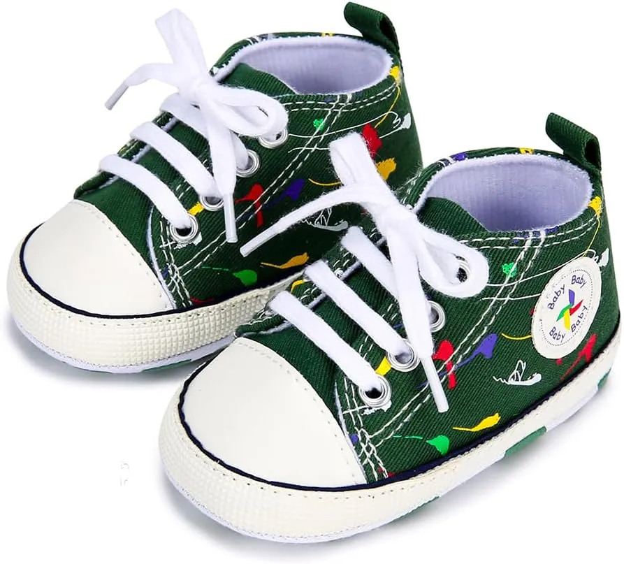 BEIDI Baby Girl Boy Shoes 0-18 Months,Infant Unique Essentials Gifts,Unisex Newborn Doll Slip-on Soft Sole High-top Frist Walking Sneakers