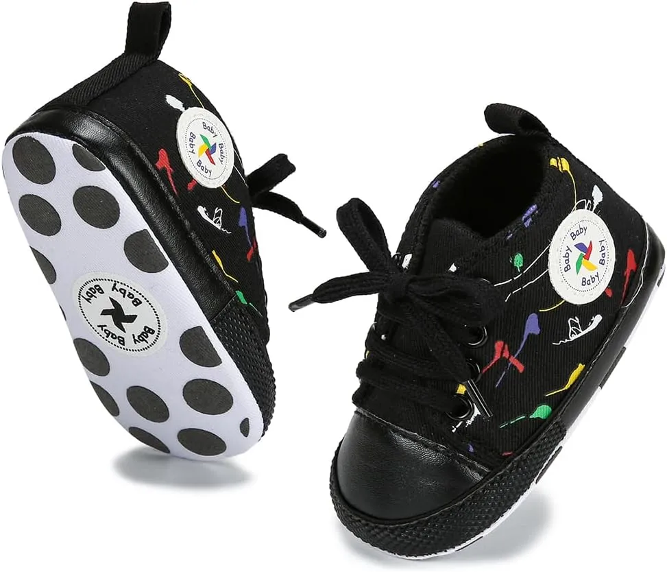 BEIDI Baby Girl Boy Shoes 0-18 Months,Infant Unique Essentials Gifts,Unisex Newborn Doll Slip-on Soft Sole High-top Frist Walking Sneakers