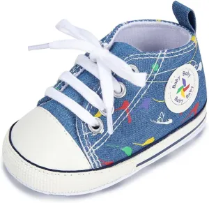 BEIDI Baby Girl Boy Shoes 0-18 Months,Infant Unique Essentials Gifts,Unisex Newborn Doll Slip-on Soft Sole High-top Frist Walking Sneakers