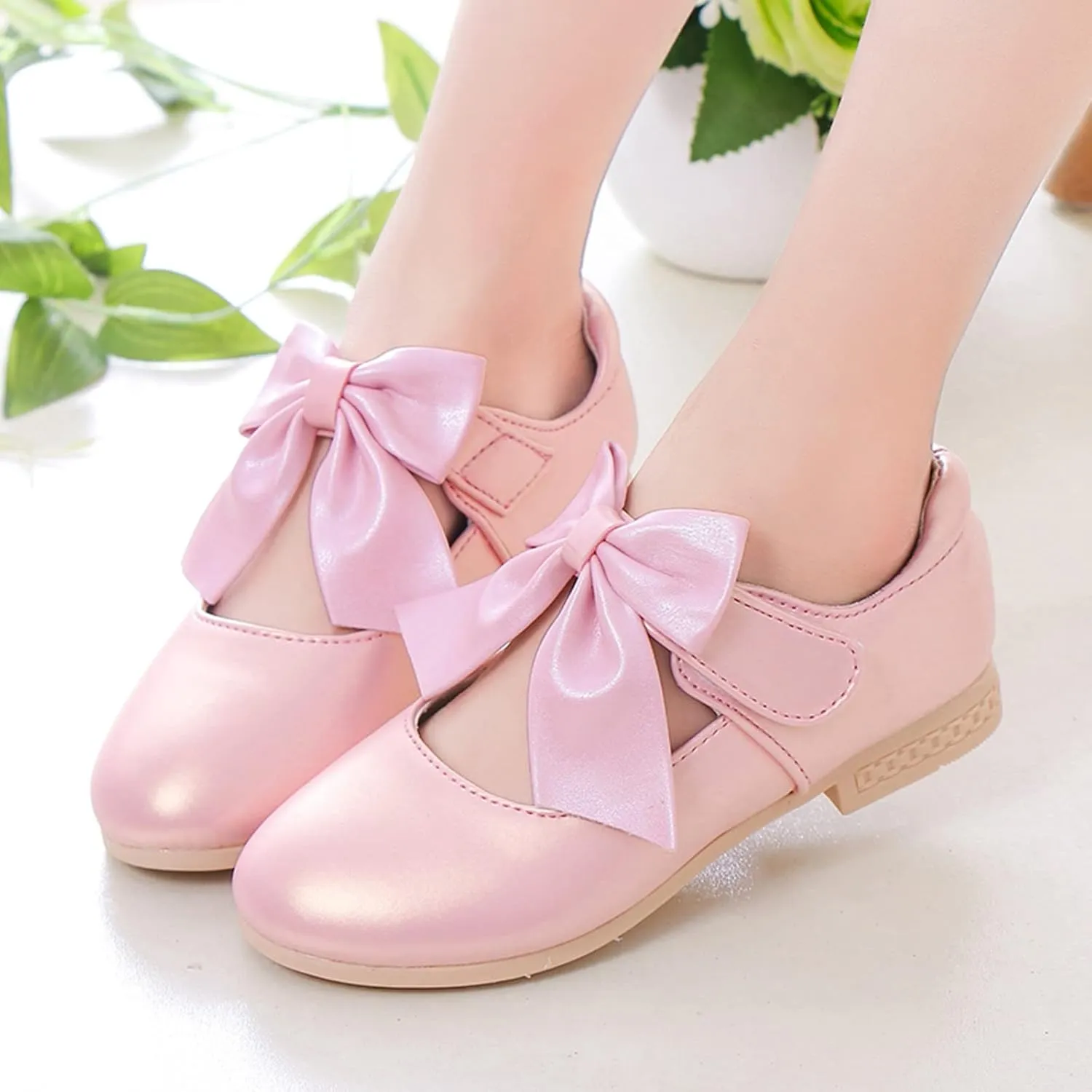 Bowknot Girls Princess Dress Shoes Single Shoes Performance Shoes Toddler Wedding Dress Shoes Baby Sneaker