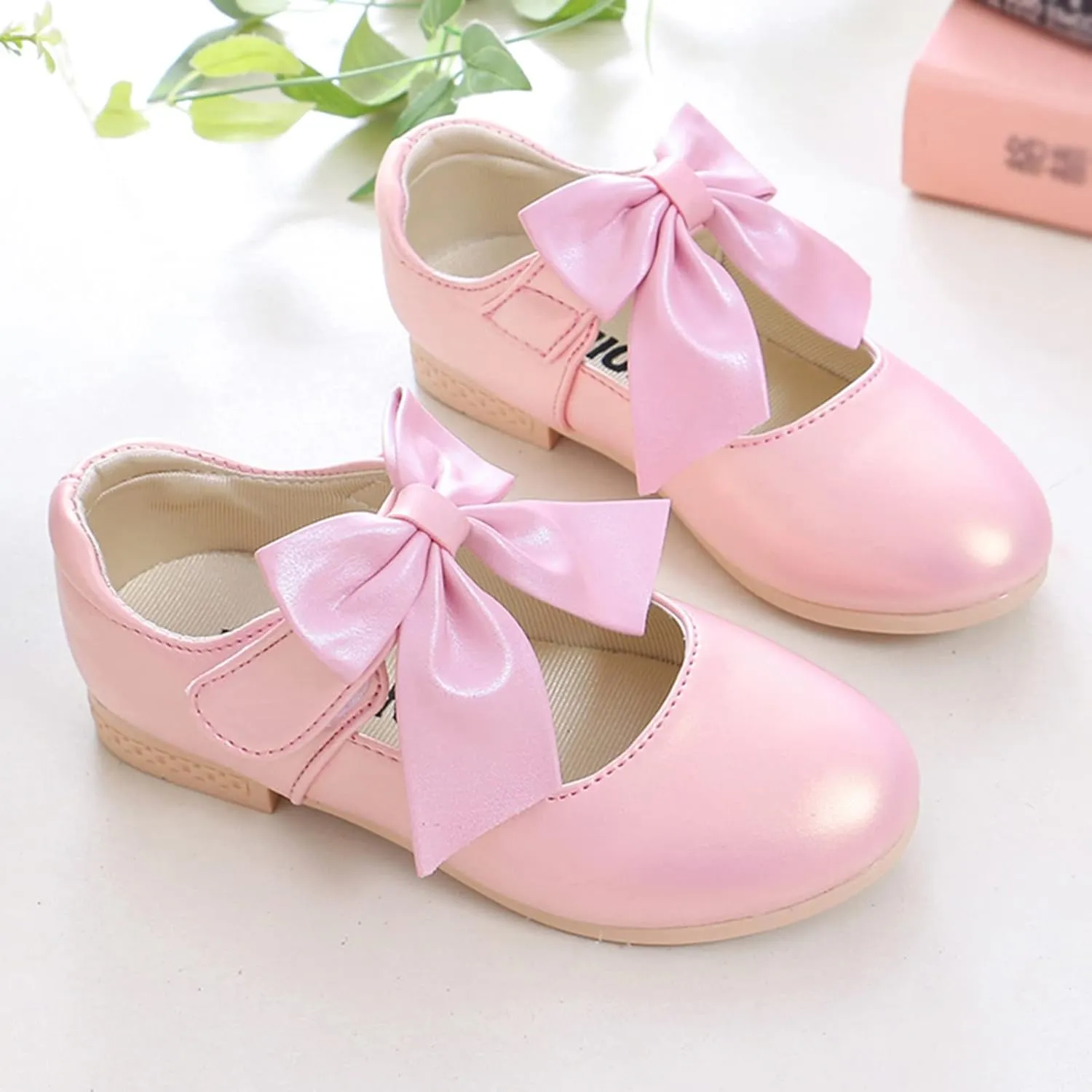 Bowknot Girls Princess Dress Shoes Single Shoes Performance Shoes Toddler Wedding Dress Shoes Baby Sneaker
