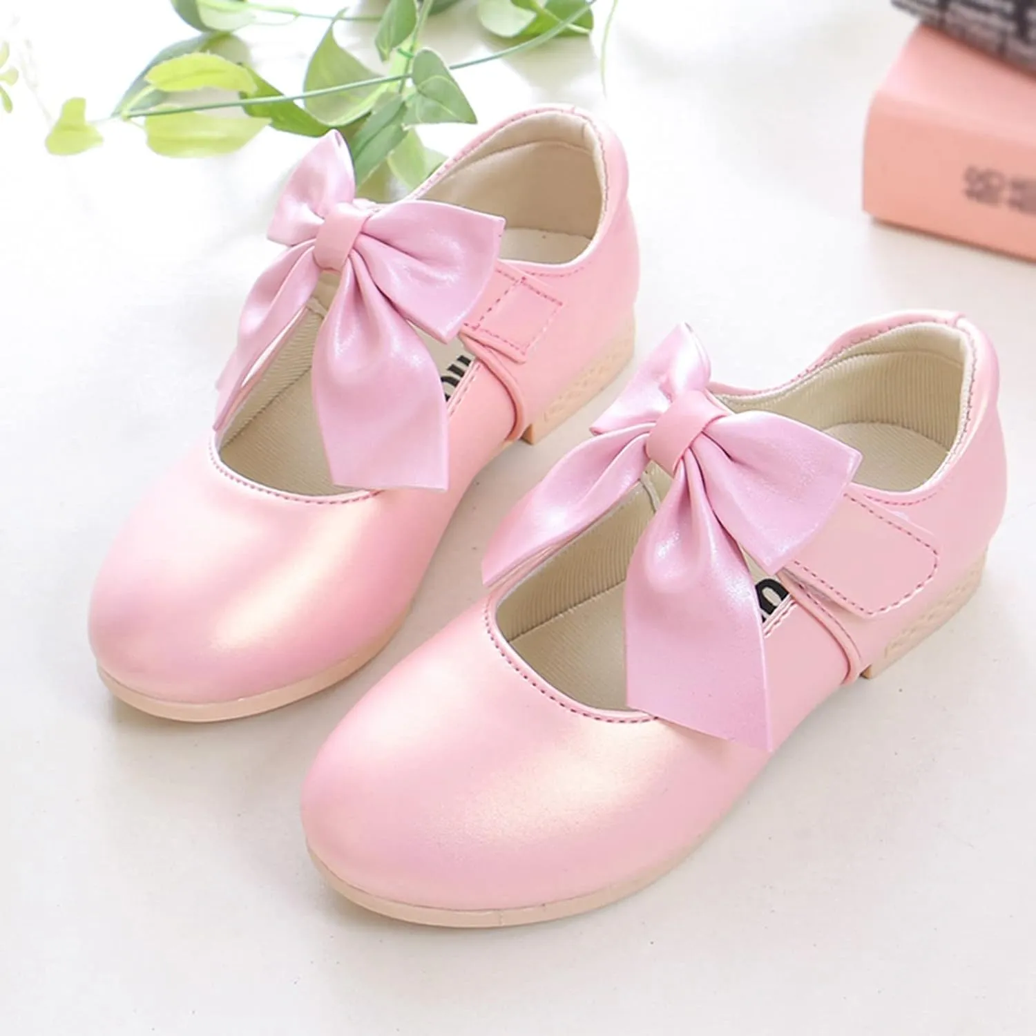 Bowknot Girls Princess Dress Shoes Single Shoes Performance Shoes Toddler Wedding Dress Shoes Baby Sneaker