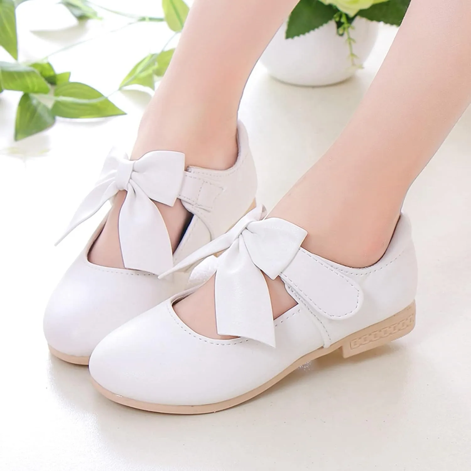 Bowknot Girls Princess Dress Shoes Single Shoes Performance Shoes Toddler Wedding Dress Shoes Baby Sneaker