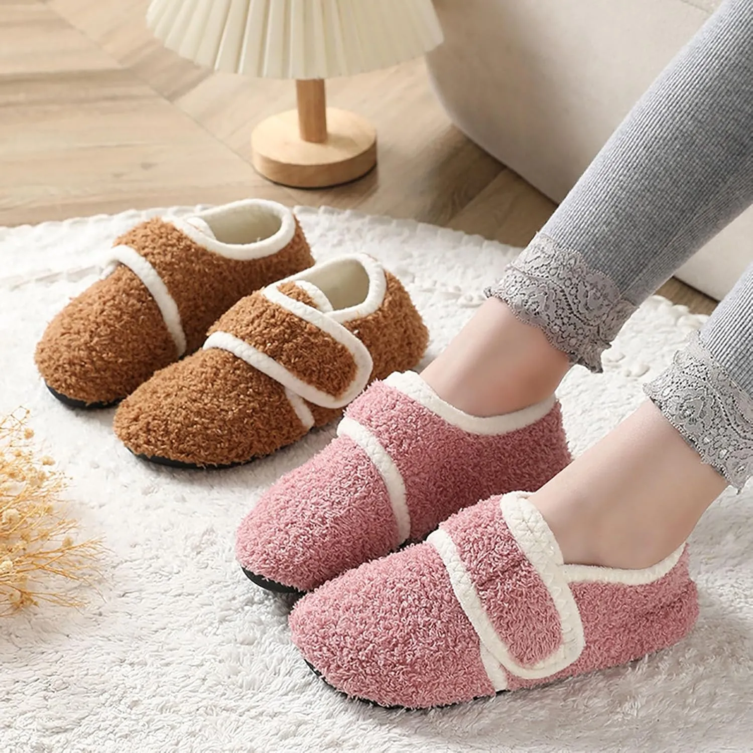 Boys Girls House Slippers Kids Warm Home Shoes Soft Plush Home Indoor Shoes Anti-Slip Booties Non-Slip Plush Slippers