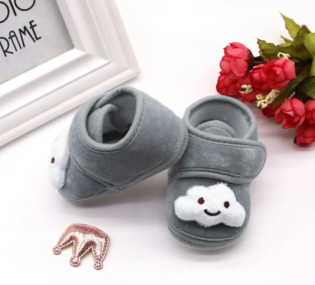 Casual Walking Shoes for Kids Tennis Shoes Little Boys Winter Plush Girls Cloud Infant Soft Warm Sole Shoes