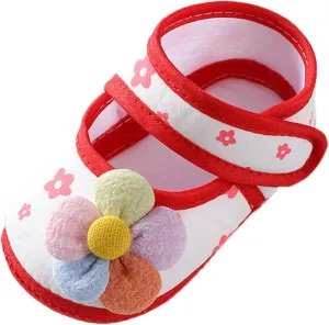 Children Comfortable Shoes Baby Girls Soft Sole Shoes Infant Toddler Walkers Shoes Colorful Flowers Princess