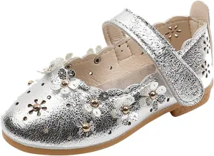 Children Low Heel Foot Warmer Girls Sandal Shoes Flower Shoes Hollow Flower Shoes Soft Sole Princess Sandals