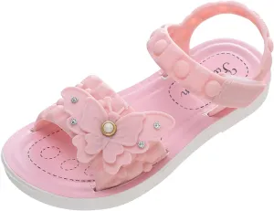 Children Sandals Soft Flat Shoes Fashion Comfortable Bow Waterproof Lightweight Baby Princess Size 2 Shoes Baby Girl (Pink, 5-5.5 Years Little Child)