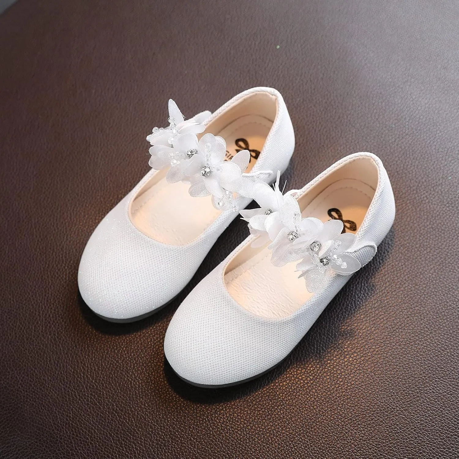 Children Soft Sole Shoes Sandals Toe Baby Dance Toddler Round Kids Princess Infant Shoes Girls Floral Girl's