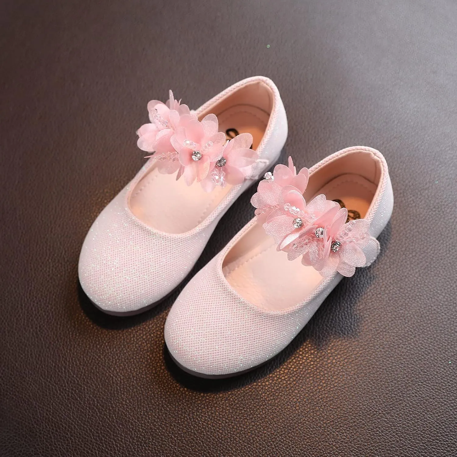 Children Soft Sole Shoes Sandals Toe Baby Dance Toddler Round Kids Princess Infant Shoes Girls Floral Girl's