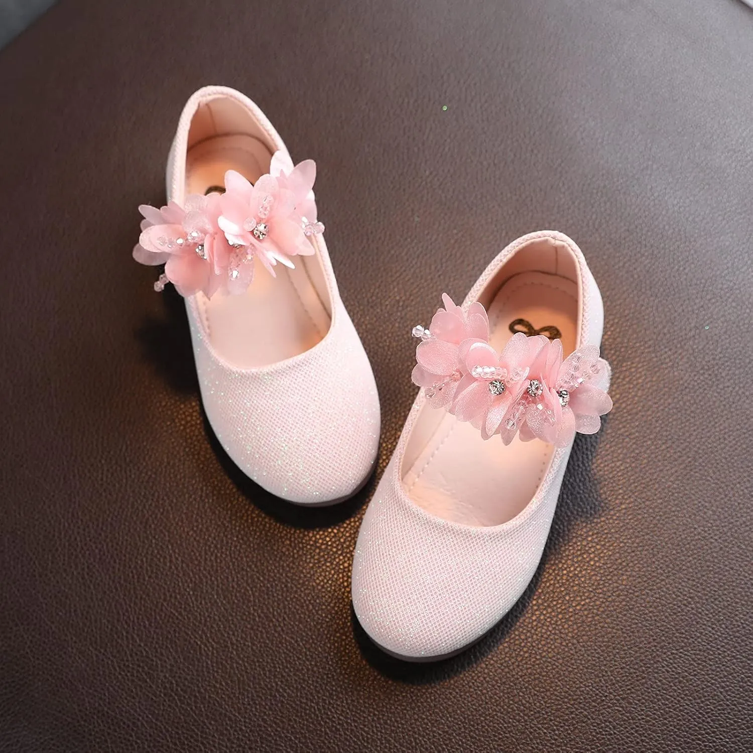 Children Soft Sole Shoes Sandals Toe Baby Dance Toddler Round Kids Princess Infant Shoes Girls Floral Girl's