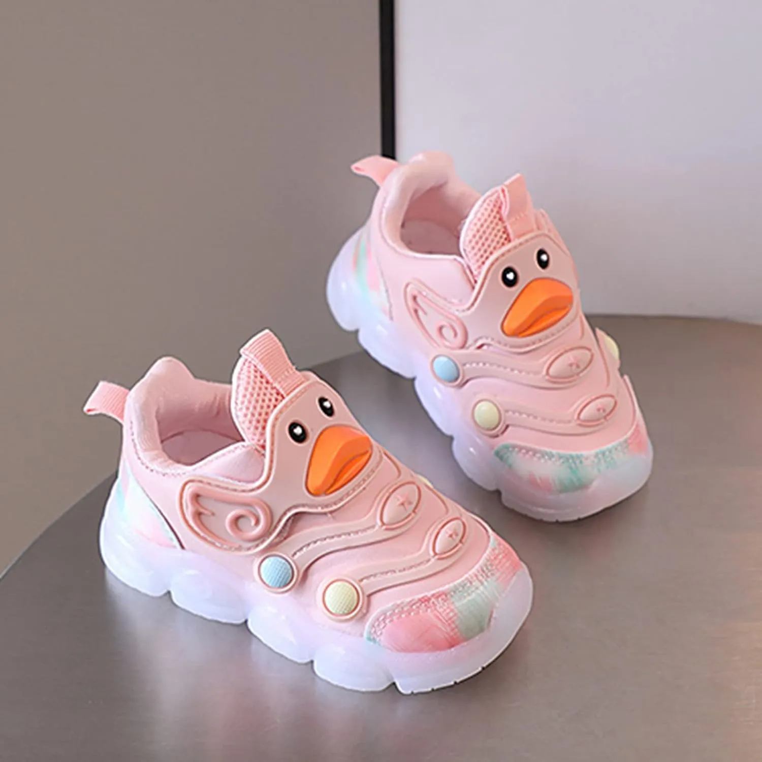 Children Sports Shoes Light Shoes Small White Shoes Light Board Shoes Non Slip Soft Bottom Toddler Shoes Girls Size 13