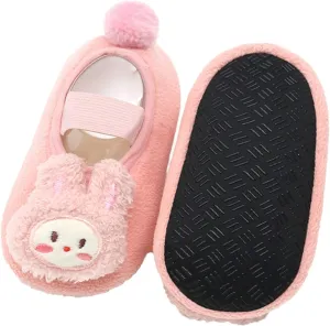 Children Toddler Shoes Autumn and Winter Boys and Girls Floor Socks Non Slip Plush Cartoon Animals Infant Sneaker Boy