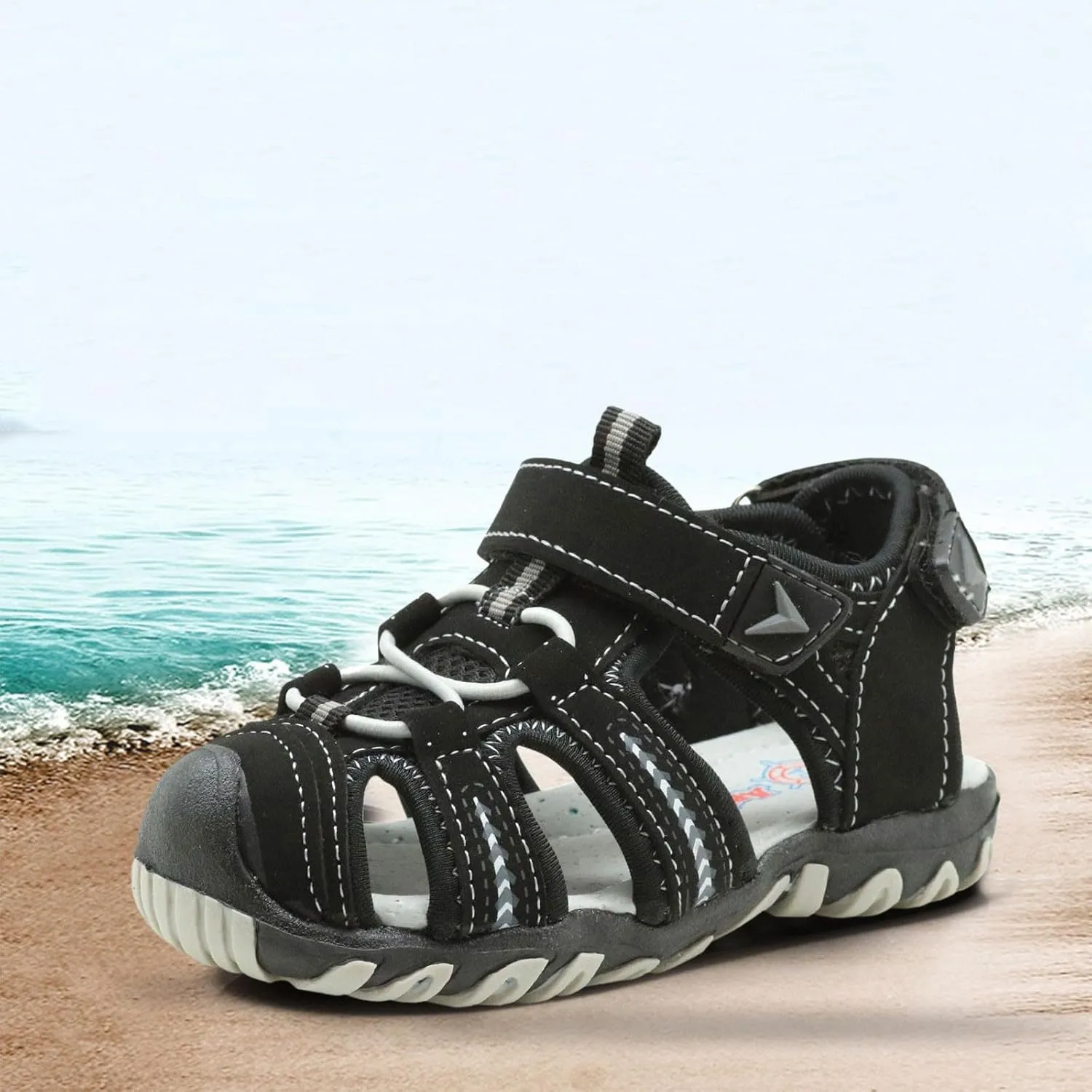 Children's Boys Girls' Soft Sole Open Toe Sports Beach Sandals Front And Rear Bag Non Slip Breathable Beach Shoes