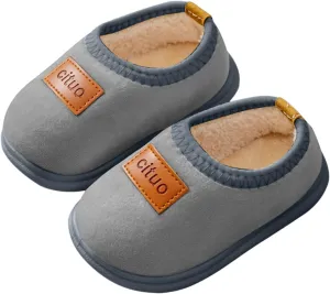 Childrens Girl Cotton Shoes Solid Color Fashion Soft Sole Winter Warm Indoor Non Slip Cotton Shoes Footie Baby Organic