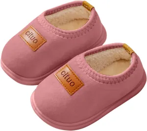Childrens Girl Cotton Shoes Solid Color Fashion Soft Sole Winter Warm Indoor Non Slip Cotton Shoes Footie Baby Organic