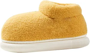 Cozy Fleece Booties Slippers for Infant Toddler Girls, Non-Slip Soft Sole Furry Thickened Warm House Indoor Shoes
